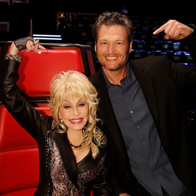 Dolly Parton and Blake Shelton on The Voice, 2015